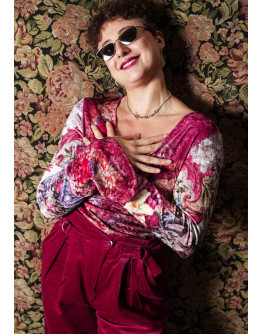 Vintage βελούδινο τοπ S-M