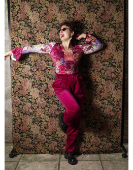 Vintage βελούδινο τοπ S-M