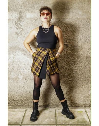 Vintage μάλλινη φούστα S-Μ