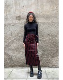 Vintage εμπριμέ wrap φούστα 
