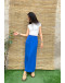 Vintage blue wrap skirt maxi M