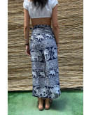 Vintage εμπριμέ wrap φούστα maxi 