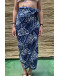 Vintage printed wrap skirt midi L