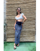 Vintage φλοράλ wrap φούστα maxi 
