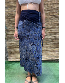 Vintage φλοράλ wrap φούστα maxi 