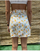 Vintage floral wrap skirt mini
