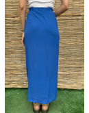 Vintage blue wrap skirt maxi M