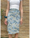 Vintage floral wrap skirt midi 