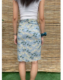 Vintage floral wrap skirt midi 