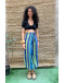 Vintage εμπριμέ wrap φούστα maxi M