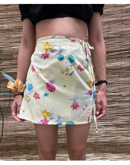 Vintage φλοράλ wrap φούστα mini 