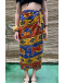 Vintage εμπριμέ wrap φούστα maxi 