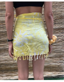 Vintage εμπριμέ wrap φούστα mini 