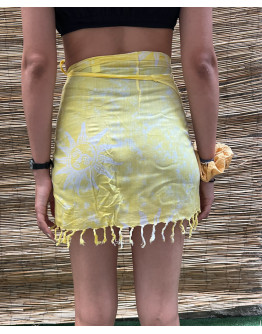 Vintage εμπριμέ wrap φούστα mini 