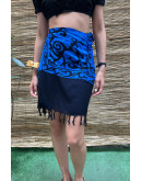 Vintage εμπριμέ wrap φούστα mini 