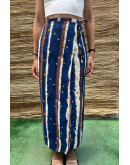 Vintage εμπριμέ wrap φούστα maxi 