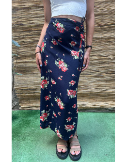 Vintage φλοράλ wrap φούστα maxi 