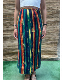 Vintage εμπριμέ wrap φούστα maxi 