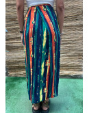 Vintage εμπριμέ wrap φούστα maxi 