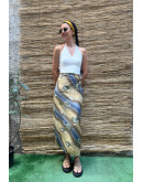 Vintage φλοράλ wrap φούστα maxi 