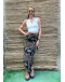 Vintage εμπριμέ wrap φούστα maxi 