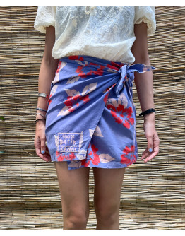 Vintage φλοράλ wrap φούστα mini 