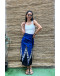 Vintage εμπριμέ wrap φούστα maxi 