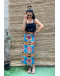 Vintage εμπριμέ wrap φούστα maxi 