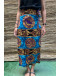 Vintage εμπριμέ wrap φούστα maxi 