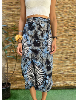 Vintage εμπριμέ wrap φούστα midi 