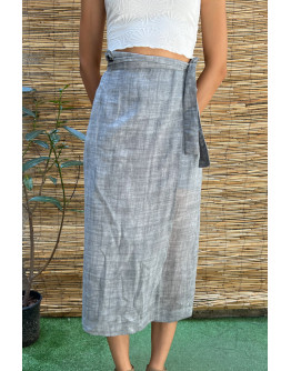 Vintage wrap φούστα midi M