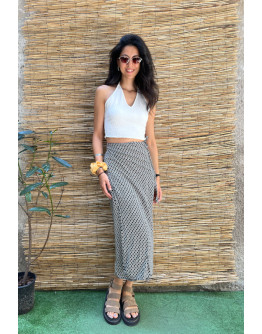Vintage φλοράλ wrap φούστα maxi 