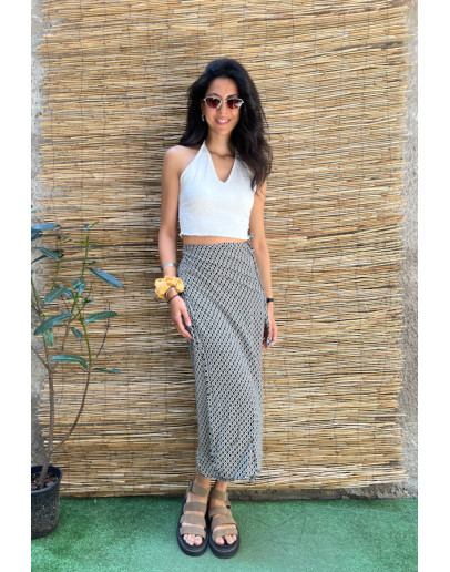 Vintage φλοράλ wrap φούστα maxi 