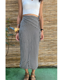 Vintage φλοράλ wrap φούστα maxi 