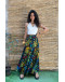 Vintage εμπριμέ wrap φούστα maxi 