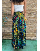 Vintage εμπριμέ wrap φούστα maxi 