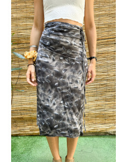 Vintage φλοράλ wrap φούστα midi 