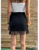 Vintage λινή wrap φούστα mini 