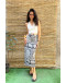 Vintage εμπριμέ wrap φούστα maxi 