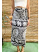 Vintage εμπριμέ wrap φούστα maxi 