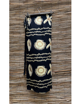 Vintage εμπριμέ wrap φούστα maxi 