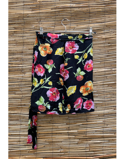Vintage φλοράλ wrap φούστα mini 