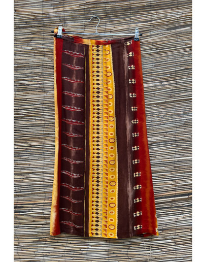 Vintage εμπριμέ wrap φούστα midi 