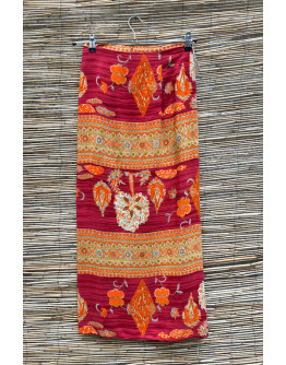 Vintage εμπριμέ wrap φούστα maxi 