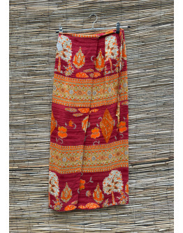 Vintage εμπριμέ wrap φούστα maxi 
