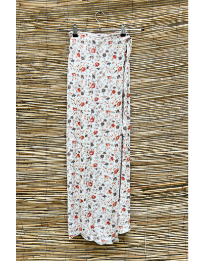 Vintage φλοράλ wrap φούστα maxi M