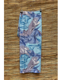 Vintage εμπριμέ wrap φούστα maxi 