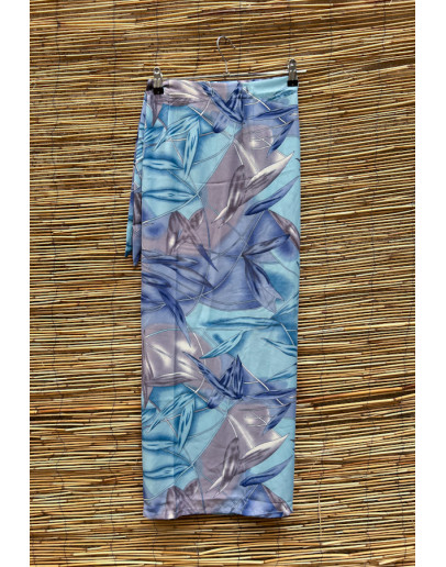 Vintage εμπριμέ wrap φούστα maxi 