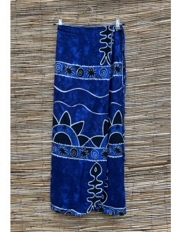 Vintage εμπριμέ wrap φούστα maxi 