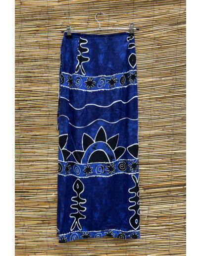 Vintage εμπριμέ wrap φούστα maxi 